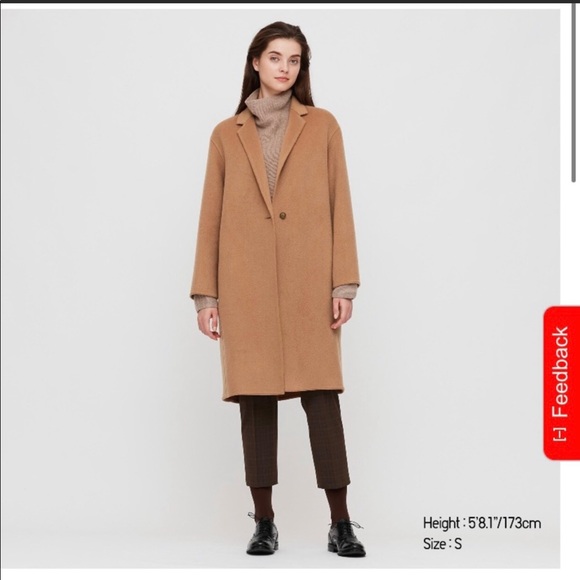 [SOLD] Uniqlo Women Double Face Cocoon Coat - Picture 2 of 9